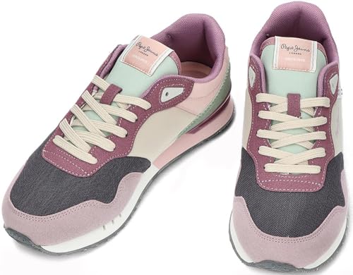 Pepe Jeans Para Mujer. PLS40022 Zapatillas London Urbans Rosa (36), Plano, Cordones, Casual - 6