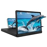 Big Screen Phone Magnifier, 2026 New 3D HD Screen Expander, Movie Screen Amplifier Foldable Phone Stand for Travel, Portable Magnifying Screen for Elderly (12 inch)