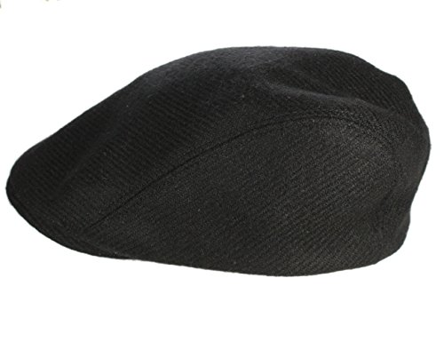 Irish Touring Cap Made In Ireland Fitted Slim Fit Genuine Tweed Black L #TOP13