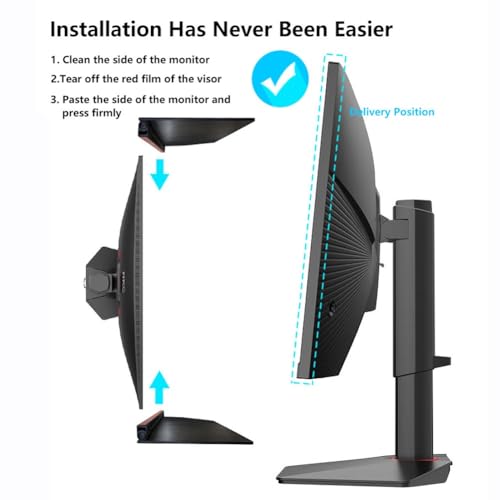 Capot de moniteur d'ordinateur pliable avec panneau d'ombrage et angle réglable à 180°