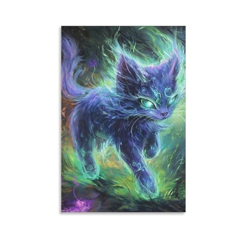 Toile de chat moderne 50 x 75 cm pour habiller un grand mur vide de bureau