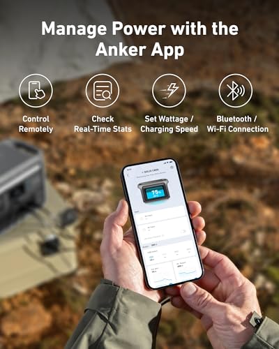 Anker SOLIX C800 Portable Power Station, 1200W (Peak 1600W) Solar Generator, Full Charge in 58 Min, 768Wh LiFePO4 Battery for Outdoor Camping, RVs, Road Trip, and Power Outages (Optional Solar Panel) image 8