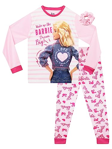 Barbie Pajamas | Girls PJs and Scrunchie Set | Pajama Set | Girls Sleepwear | Official Merchandise
