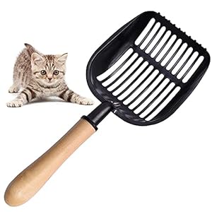 Ritte Edelstahl Katzenstreuschaufel mit Holzgriff