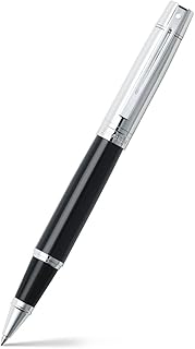 Sheaffer Gift 300 9314 Rollerball Pen Glossy Black and Chrome with Chrome-Plated Trim | Premium Pen Gift Sets