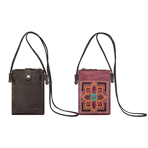 Montana West Cross Body Purse Women'S Crossbody Handbags Embroidered Flower Crossbody Wallet Western Cute Cell Phone Crossbody Small Phone Purse Womens Purses And Handbags Ph02-219Cf thumb #3