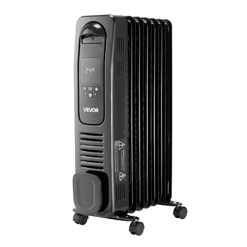 VEVOR Electric Oil Filled Radiator, 1500W Radiant Space Heater with
