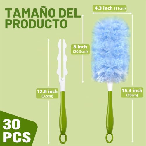 Miniatura 6 de Daliper Kit Plumero Atrapapolvo Duster Con 30 Recambios Y Mango Extensible 360 - Microfibra 4x Para Ventiladores, Muebles Y Persianas - Compatible Con Swiffer Duster