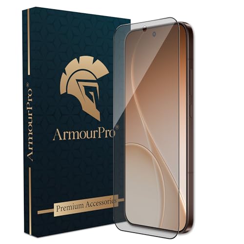 Image of ArmourPro Military Grade Matte Anti-Glare Tempered Glass Screen Protector for OPPO Reno 15 Pro (6.78 Inch) With Edge-to-Edge Protection Coverage and Easy Installation Kit | Black