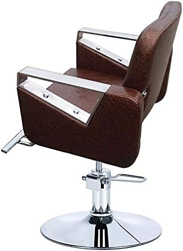 Silla Hidráulica Giratoria Para Barbería y Salón Negra miniatura 3