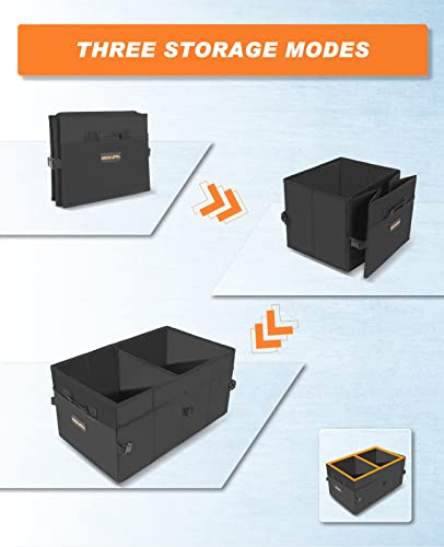 Mikkuppa Car Trunk Organizer - Suv Trunk Organizer Oxford Material Car Trunk Organizer Trunk Storage Box With Handle, Multi-Compartment Foldable, For Suv Auto Truck Van With Non-Slip Bottom (Black) #TOP1