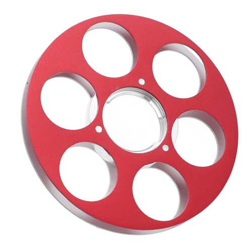 for NAGRA Miniature Empty Tape Reel, 6 Hole Open Reel Audio Takeup Reel, Aluminum Alloy Empty Take Up Reel to Reel Hub for NAGRA Miniature Tape Recorder (Red) - Thumbnail 6