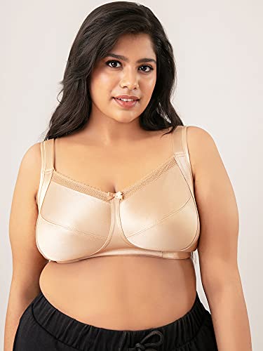 Image of NYKD NYB042 Wirefree Cotton Lined Lift Me Up Non-Padded Full Coverage Bra for Women