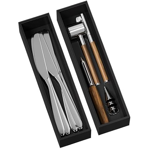 Greatseas Kitchen Drawer Organizer Bins, Black Bamboo Drawer Organizer for Silverware, Utensils, Cutlery, Flatware, Stackable Drawer Organizers for Junk Drawer, Dresser, Bathroom, 12" x 3" x 2.5" Cover