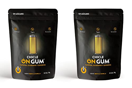 WUG CHICLE ON GUM Pack 2 doypacks - Ideal para Deportes Extremos, Cafeína, Guaraná, Ginseng Cover