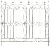 CLP Valla de Jardin Mangold de Hierro, celosia Estilo Rustico para Jardin y terraza Color Crema Envejecido