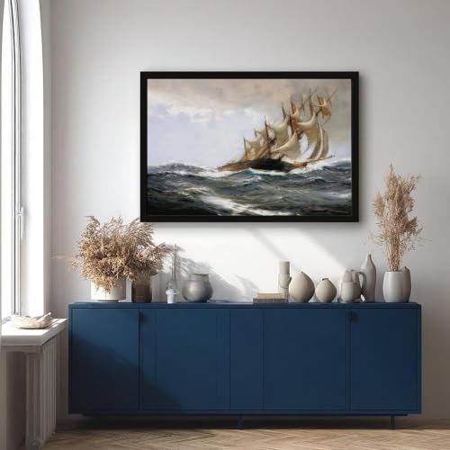 Impression sur toile Blowing Hard Dawson cadre suspendu de qualité - 4