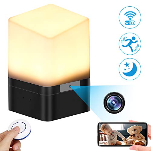 Spy Camera Lamp, KAUPOONK Hidden Camera FHD 1080P WiFi Security Camera Micro Motion
