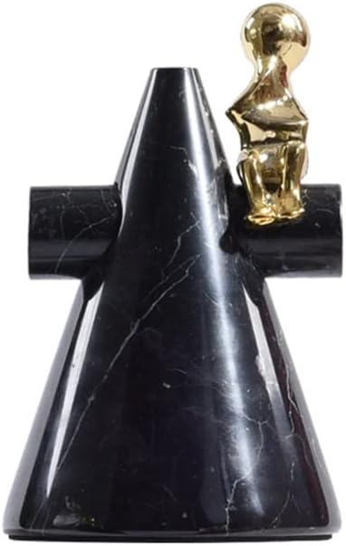 Decorative Marble Base Home Decoration Creative Metal Crafts Living Room Home Decoration Accessories (Color : A, Size : One) (A One)