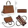 CRAZYCHIC - Sac à Main Femme - Cabas Porté Epaule Bandoulière Cuir PU - Fourre-Tout Plusieurs Poches Compartiments - Sac Tote Ville Elegant Dame Fille Mode Original Tendance - Marron Camel #5