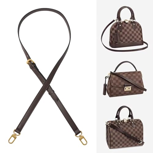 Image of Vachetta Genuine Leather Adjustable Genuine Leather Crossbody Straps Replacement (Coffee)