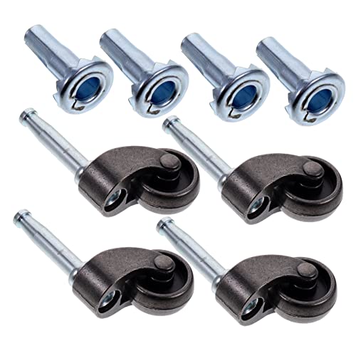 Abaodam 4個 家具用万向 ター 耐荷重メタル製デスクチェア用 静音滑らか移動 小型家具対応オ チェ イール