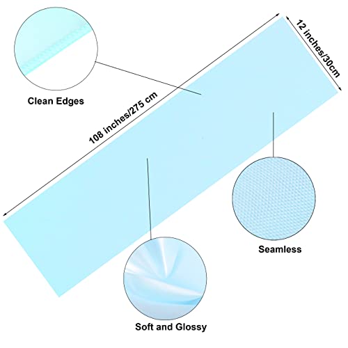 Fynite 12 Pack Satin Table Runner 12 X 108 Inches Long | Baby Blue Satin Table Runner For Party Wedding Banquet Decorations | Bright And Smooth Silk Fabric Party Table Runner - Baby Blue #TOP3