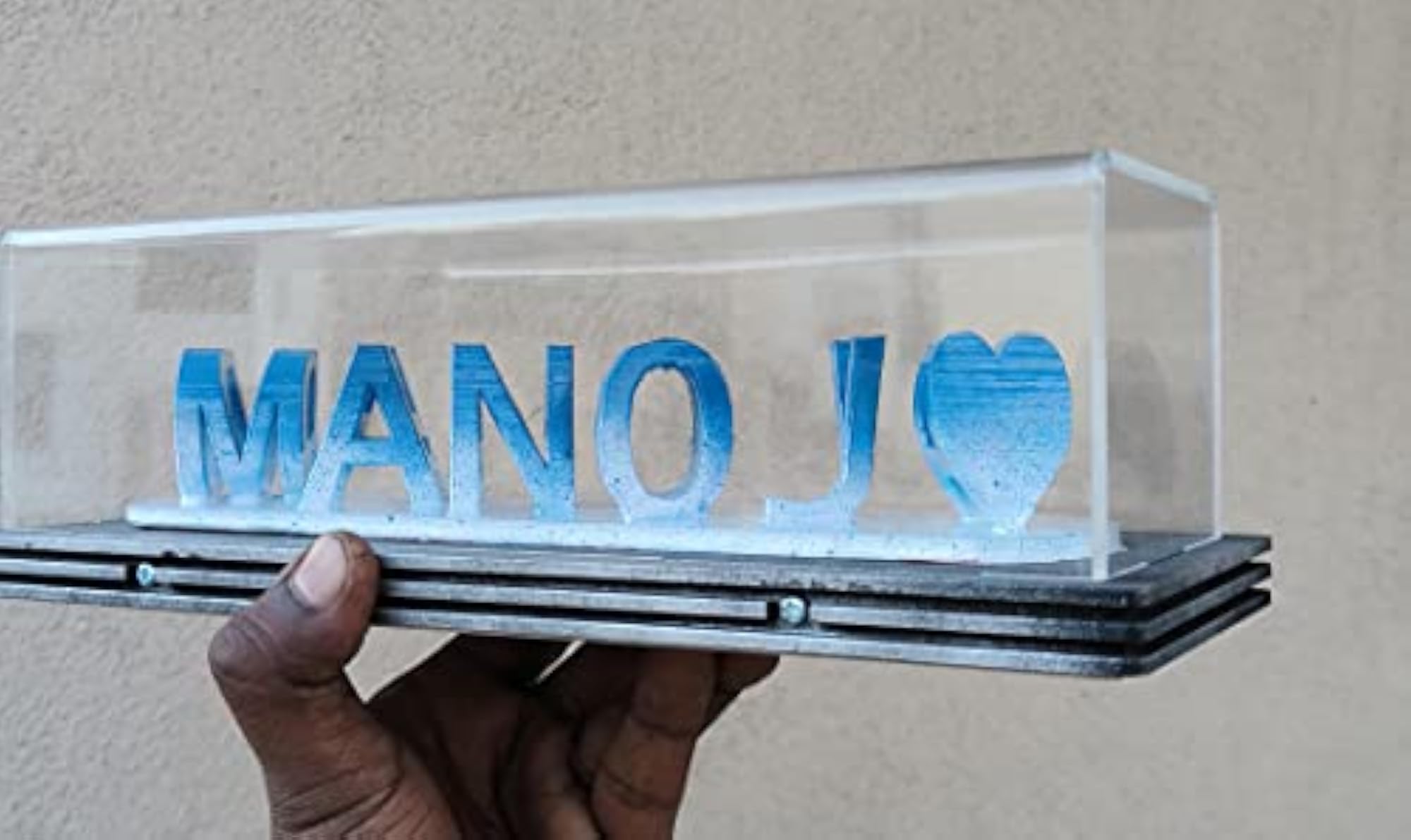 Customized 3D Nameplate Gift with Enclosure