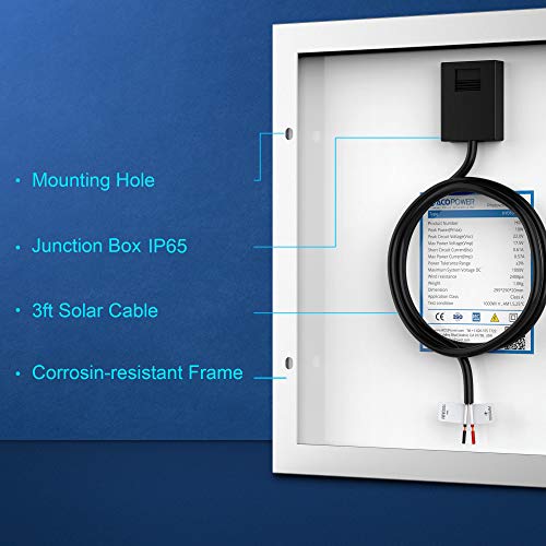 Powereco 10W Monocrystalline Solar Panel 12V Off-Grid (10W) #TOP3