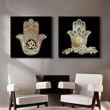  Yangld Oeuvre murale moderne marocaine Datura Lotus affiche gravure salon décoration de la maison photo mur toile peinture 19.6 \