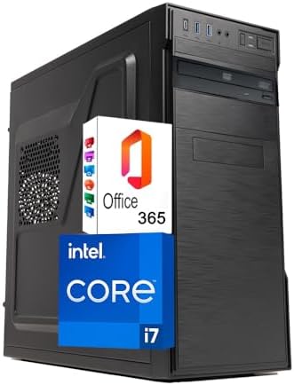 Desktop PC New Ready to Use • Intel Core i7-6th • 16GB RAM DDR4 • 512GB SSD • Windows 11 Pro • Office 365 • WiFi • DVD • USB 3.0 • Ideal for Smartworking and Office • 2 Year Warranty