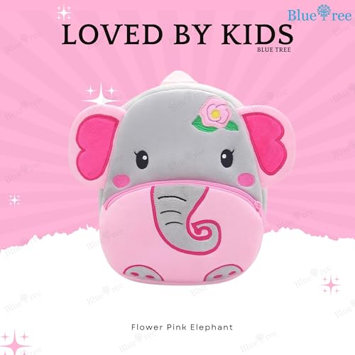 Image of blue tree Cute Kids Backpack Toddler Bag Plush Animal Cartoon Mini Travel Bag for Baby Girl Boy 1-6 Years, Ideal for Gifting for Kids
