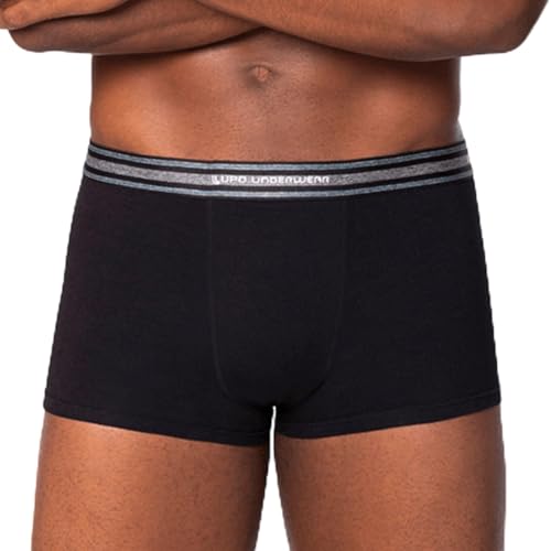 LUPO Cueca Sungão Algodão Cotton Masculina Original, Preto, G