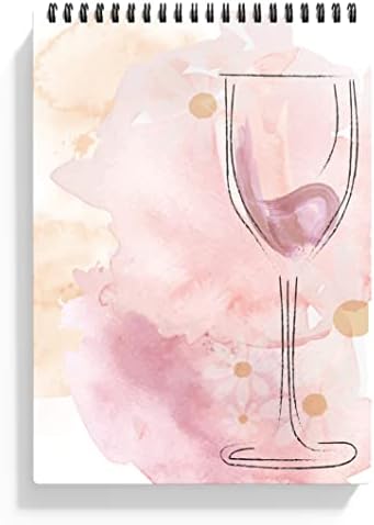 Factor Notes Watercolour Book: A5, 300 GSM Paper, 24 Pages with Perforation, Wiro Bound (Wine Glass)
