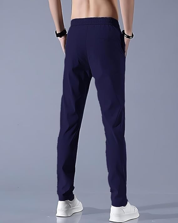 Image of Men's Solid Jogger Pants with Pockets - Combo Pack of 2
