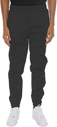 WEIV GEAR Mens Jogger Sweatpants Elastic Drawstring Waist Casual Tapered Leg Active Workout Yoga Running Pants