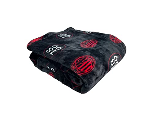 hermet A.C. Milan | Couverture Souple imprimée | Plaid Coral | 150 x 210 | Produit Officiel Cover
