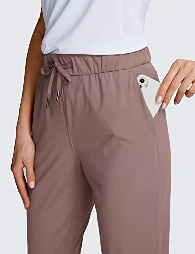 CRZ YOGA Calça Stretch Capri Feminina Viagem Meio Ascendente Corredor com Cordão Calça Casual Joggin