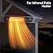 Ceiling Electric Outdoor Heater Wifi Control Wall-Mounted Hanging Patio 1500W Infrared 9 Heat Levels, 24H Timers, Carbon Fiber Tube Heating Wall Heater for Gazebo, Balcony