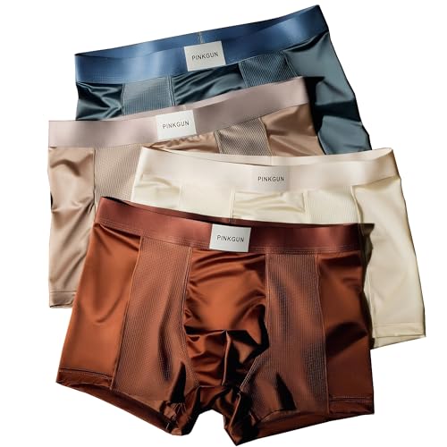 Image of CIC SHOW Air-Flow Silk Boxers for Men with Breathable Mesh Front S