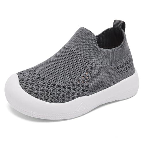 Image of Eashi Baby Boy Girl Non-Skid Indoor Infant Walking Shoes Breathable Warm Elastic Sock Shoes with Memory Sole Protect Toes Outdoor Sneakers