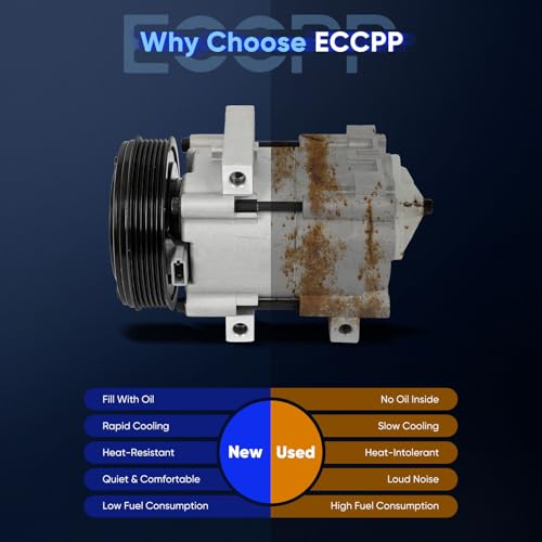 Image of ECCPP A /C Compressor with Clutch 1998-2008 Fit for Ford Ranger for Mazda B3000 3.0L AC Compressor Strong Cooling