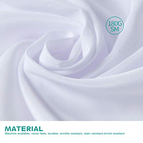 Surmente Tablecloth 6 Ft Rectangular Polyester Tablecloth Tablecloths For Rectangle Tables For Weddings, Banquets, Or Restaurants (White，10 Pack) … #TOP2