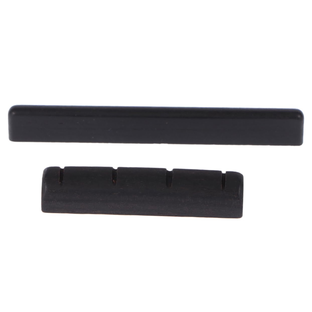 BESPORTBLE 4 Strings Ebony String Ukulele Guitar Replacement Bridge Saddle and Nut Kit Durable Guitar Accessory for Easy Playability and Enhanced Sound Quality