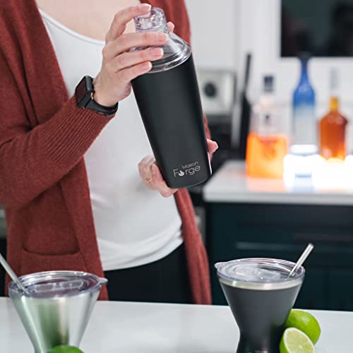 Mason Forge Cocktail Shaker Tumbler With Replacable Drinking Lid #TOP6
