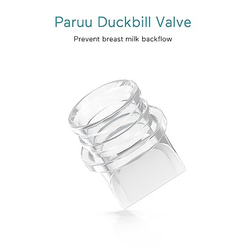 Image of Paruu P10 Duckbill Valves & Silicone Diaphragm, P10 Original Breast Pump Parts, Wearable Breast Pump Replacement Accessories, 2 Pack Set