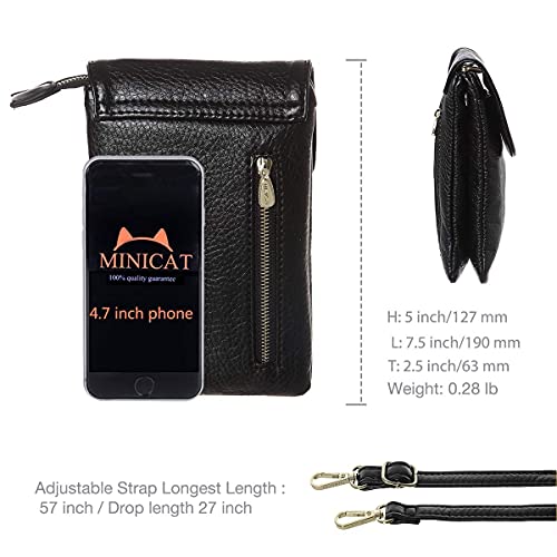 Minicat Roomy Pockets Series Small Crossbody Bags Cell Phone Purse Wallet For Women(Black) #TOP5