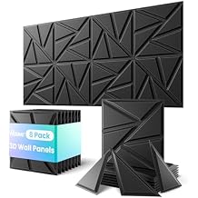 ROOME 12"x12" 3D Wall Panels, Cuttable and DIY-Friendly Upgraded uPVC Fire-Resistant Wall Panels, Modern Decorative Wall Art Panels for Living Room, Lobby, Office, Game Room, Black