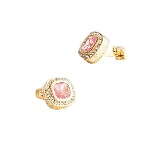 Electroplated Copper Square Diamond Zircon Cufflinks a Versatile Casual Shirt Cuff Nails