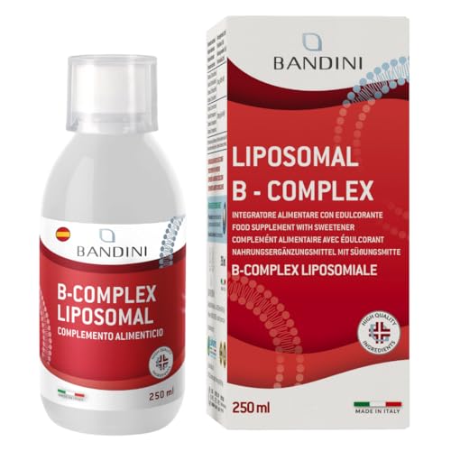 Bandini® Vitamin B Complex 250 ml | Complejo de Vitamina B Líquido Liposomal B1, B2, B3, B5, B6, B7, B9, B12 | Alta Absorción y Alta Dosis | Suplemento Vitamínico B para Piel, Uñas y Cabello